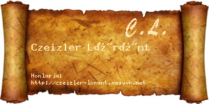 Czeizler Lóránt névjegykártya