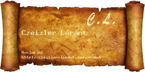Czeizler Lóránt névjegykártya