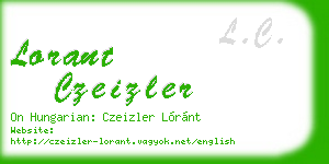 lorant czeizler business card